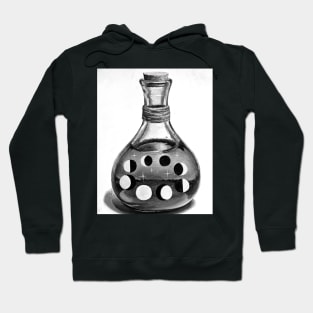 Gaia mother earth black and white bottle - moon phases Hoodie